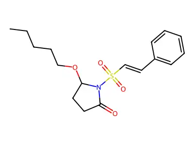 5-Pentoxy-1-(2-phenylethenylsulfonyl)pyrrolidin-2-one structure
