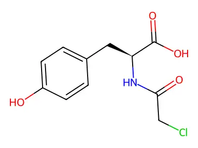 N-chloroacetyl-L-tyrosine structure