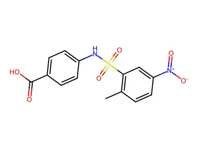 4-(2-Methyl-5-nitrobenzenesulfonamido)benzoic acid structure