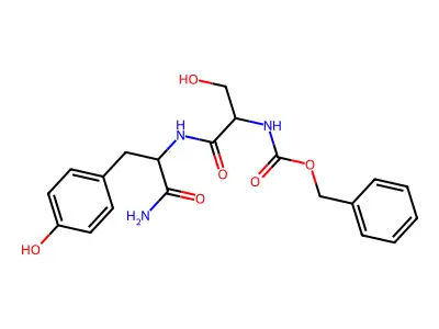 Carbobenzyloxy-L-seryl-L-tyrosinamide structure