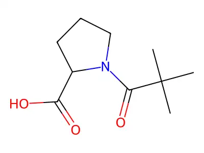 1-(2,2-Dimethylpropanoyl)pyrrolidine-2-carboxylic acid structure