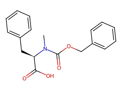 (2R)-2-[methyl(phenylmethoxycarbonyl)amino]-3-phenylpropanoic acid structure