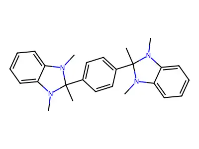 1H-Benzimidazole, 2,2'-(1,4-phenylene)bis[2,3-dihydro-1,2,3-trimethyl- structure
