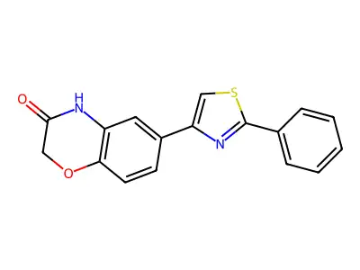 2H-1,4-Benzoxazin-3(4H)-one, 6-(2-phenyl-4-thiazolyl)- structure