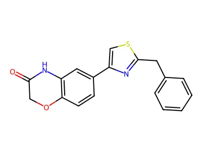 2H-1,4-Benzoxazin-3(4H)-one, 6-(2-(phenylmethyl)-4-thiazolyl)- structure