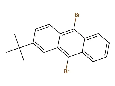 2-Tert-butyl-9,10-dibromoanthracene structure