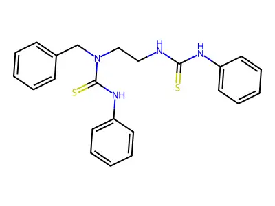 1-Benzyl-3-phenyl-1-[2-(phenylcarbamothioylamino)ethyl]thiourea structure