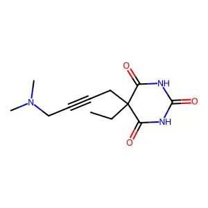 Barbituric acid, 5-(4-(dimethylamino)-2-butynyl)-5-ethyl- structure