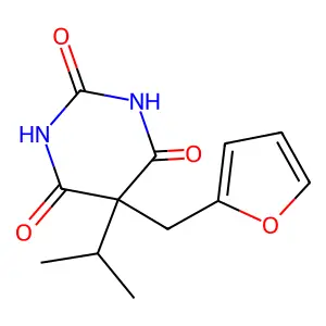 5-Furfuryl-5-isopropylbarbituric acid structure