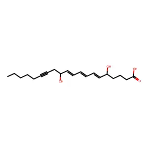 5,12-二羟基二十碳-6,8,10-三烯-14-炔酸 structure