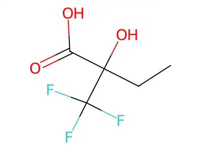 2-Hydroxy-2-(trifluoromethyl)butyric acid structure