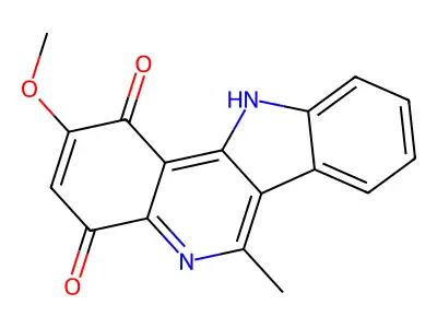 2-Methoxy-6-methyl-1H-indolo(3,2-c)quinoline-1,4(11H)-dione structure