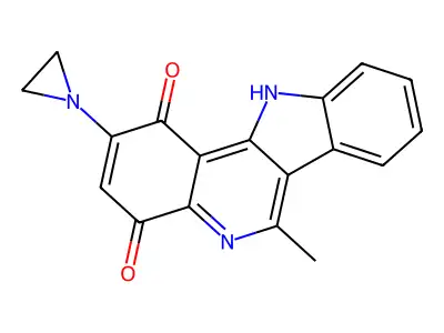 2-(1-Aziridinyl)-6-methyl-1H-indolo(3,2-c)quinoline-1,4(11H)-dione structure