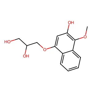 1-((3-Hydroxy-4-methoxy)-1-naphthoxy)-2,3-propanediol structure