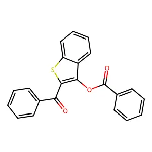 2-Benzoylbenzo[b]thiophen-3-yl benzoate structure