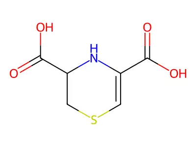 3,4-Dihydro-2H-1,4-thiazine-3,5-dicarboxylic acid structure