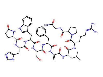 LHRH, Phe(5)-delta-Ala(6)- structure