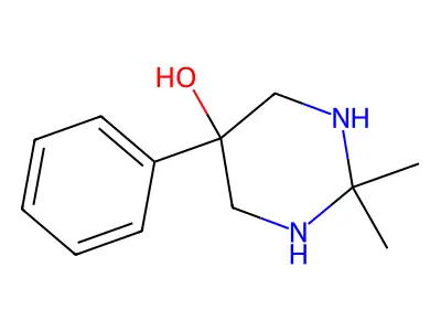 5-Pyrimidinol, hexahydro-2,2-dimethyl-5-phenyl- structure