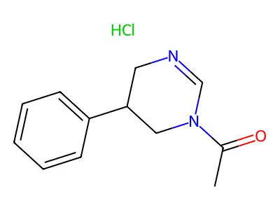 1-(5-Phenyl-5,6-dihydropyrimidin-1(4H)-yl)ethan-1-one--hydrogen chloride (1/1) structure
