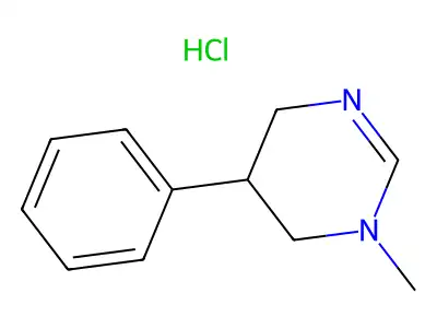 Pyrimidine, 1,4,5,6-tetrahydro-1-methyl-5-phenyl-, monohydrochloride structure