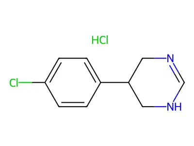 Pyrimidine, 1,4,5,6-tetrahydro-5-(4-chlorophenyl)-, monohydrochloride structure