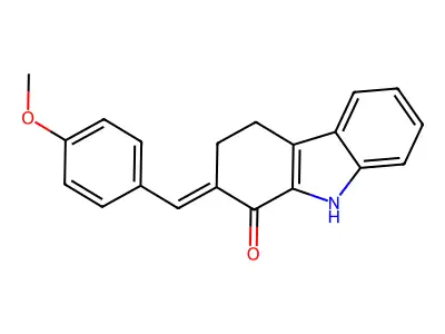2-[(4-methoxyphenyl)methylidene]-4,9-dihydro-3H-carbazol-1-one structure