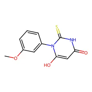 6-Hydroxy-3-(3-methoxyphenyl)-2-sulfanyl-3,4-dihydropyrimidin-4-one structure