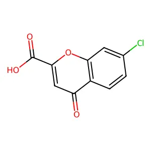 7-chloro-4-oxo-4H-chromene-2-carboxylic acid structure