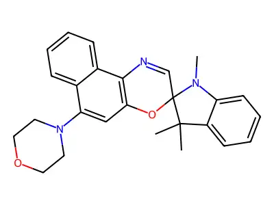 1,3,3-Trimethyl-6'-morpholinospiro[indoline-2,3'-naphtho[2,1-b][1,4]oxazine] structure