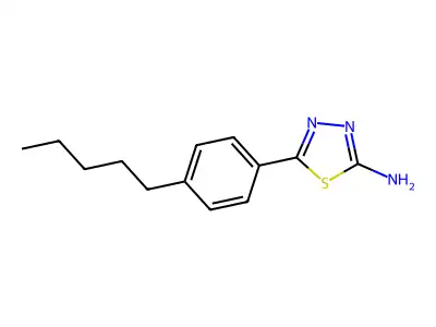 5-(4-Pentylphenyl)-1,3,4-thiadiazol-2-amine structure