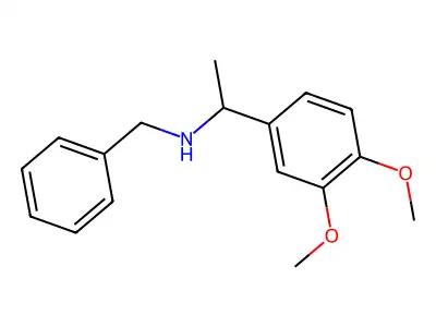 N-benzyl-1-(3,4-dimethoxyphenyl)ethanamine structure