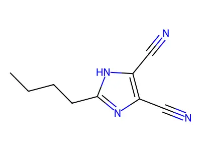2-butyl-1H-imidazole-4,5-dicarbonitrile structure