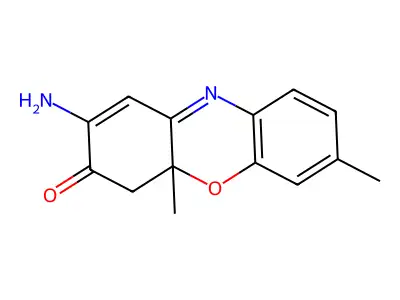 3H-Phenoxazin-3-one, 2-amino-4,4a-dihydro-4a,7-dimethyl- structure