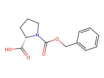 Benzyloxycarbonyl-L-proline structure