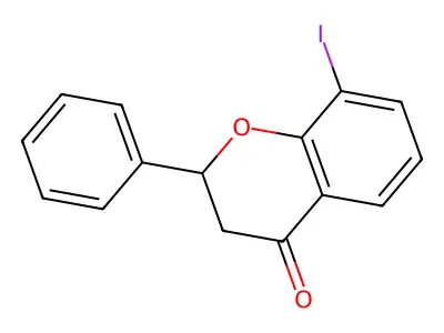 4h-1-Benzopyran-4-one,2,3-dihydro-8-iodo-2-phenyl- structure