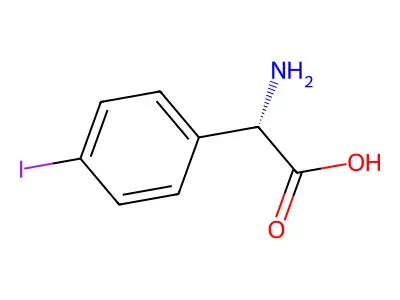 α-氨基-4-碘苯乙酸 structure