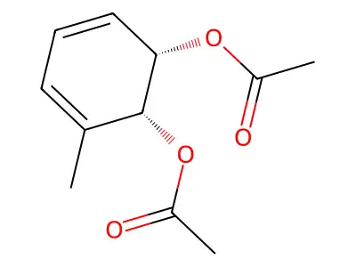 1-Methyl-1,3-cyclohexadiene-5,6-diol diacetate structure