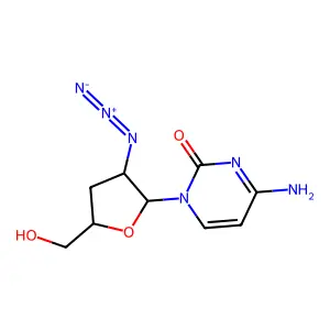 2'-Azido-2',3'-dideoxycytidine structure