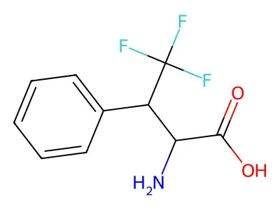 2-Amino-4,4,4-trifluoro-3-phenylbutanoic acid structure