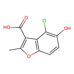 4-Chloro-5-hydroxy-2-methyl-1-benzofuran-3-carboxylic acid structure