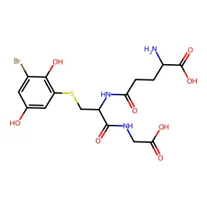 2-Bromo-6-(glutathion-S-yl)hydroquinone structure