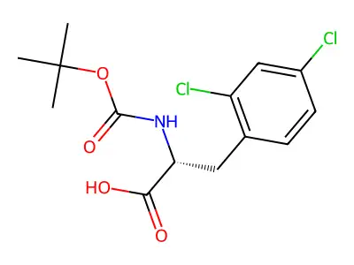 (S)-2-((tert-Butoxycarbonyl)amino)-3-(2,4-dichlorophenyl)propanoic acid structure