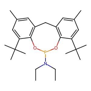 N6,N6-diethyl-4,8-di(tert-butyl)-2,10-dimethyl-12H-dibenzo[d,g][1,3,2]dioxaphosphocin-6-amine structure