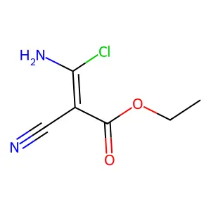 ethyl (2E)-3-amino-3-chloro-2-cyanoacrylate structure