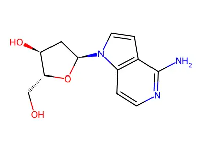 2'-Deoxy-3,7-dideazaadenosine structure