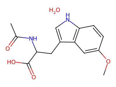 2-acetamido-3-(5-methoxy-1H-indol-3-yl)propanoic acid structure