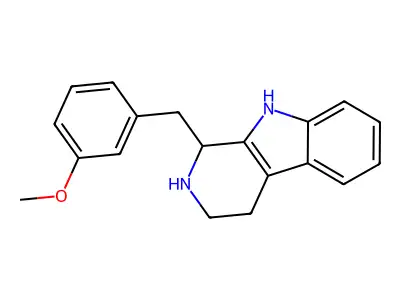 1-(3-Methoxybenzyl)-2,3,4,9-tetrahydro-1H-beta-carboline structure