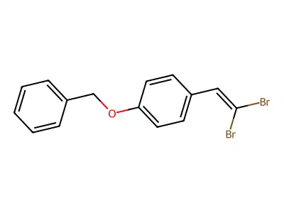 Benzene, 1-(2,2-dibromoethenyl)-4-(phenylmethoxy)- structure