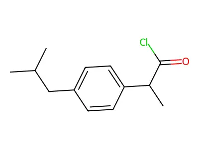 alpha-Methyl-4-(2-methylpropyl)benzeneacetyl chloride structure
