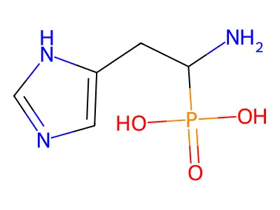 1-氨基-2-(咪唑-4'-基)乙基膦酸 structure